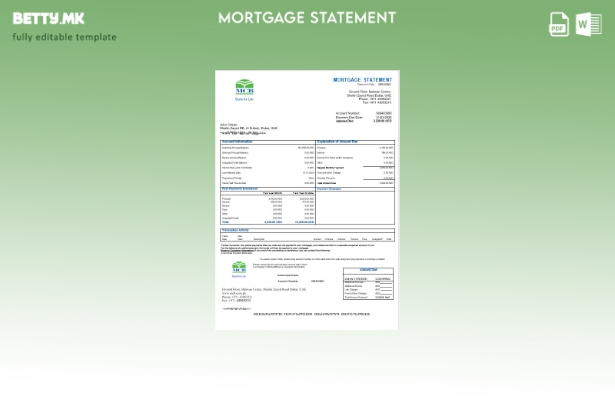 модерен стил Обединетите Арапски Емирати MCB банкарска хипотека во шаблон формат